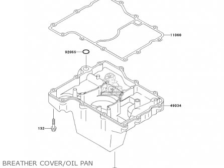 BREATHER COVER/OIL PAN - ZX750P6 NINJA ZX7R 2001 USA CALIFORNIA CANADA