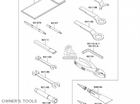 OWNER'S TOOLS - ZX750P6 NINJA ZX7R 2001 USA CALIFORNIA CANADA