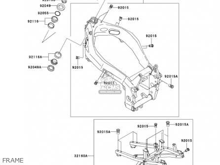 FRAME - ZX750P6 NINJA ZX7R 2001 USA CALIFORNIA CANADA