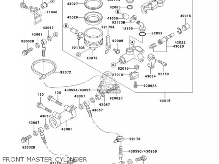 FRONT MASTER CYLINDER - ZX750P6 NINJA ZX7R 2001 USA CALIFORNIA CANADA
