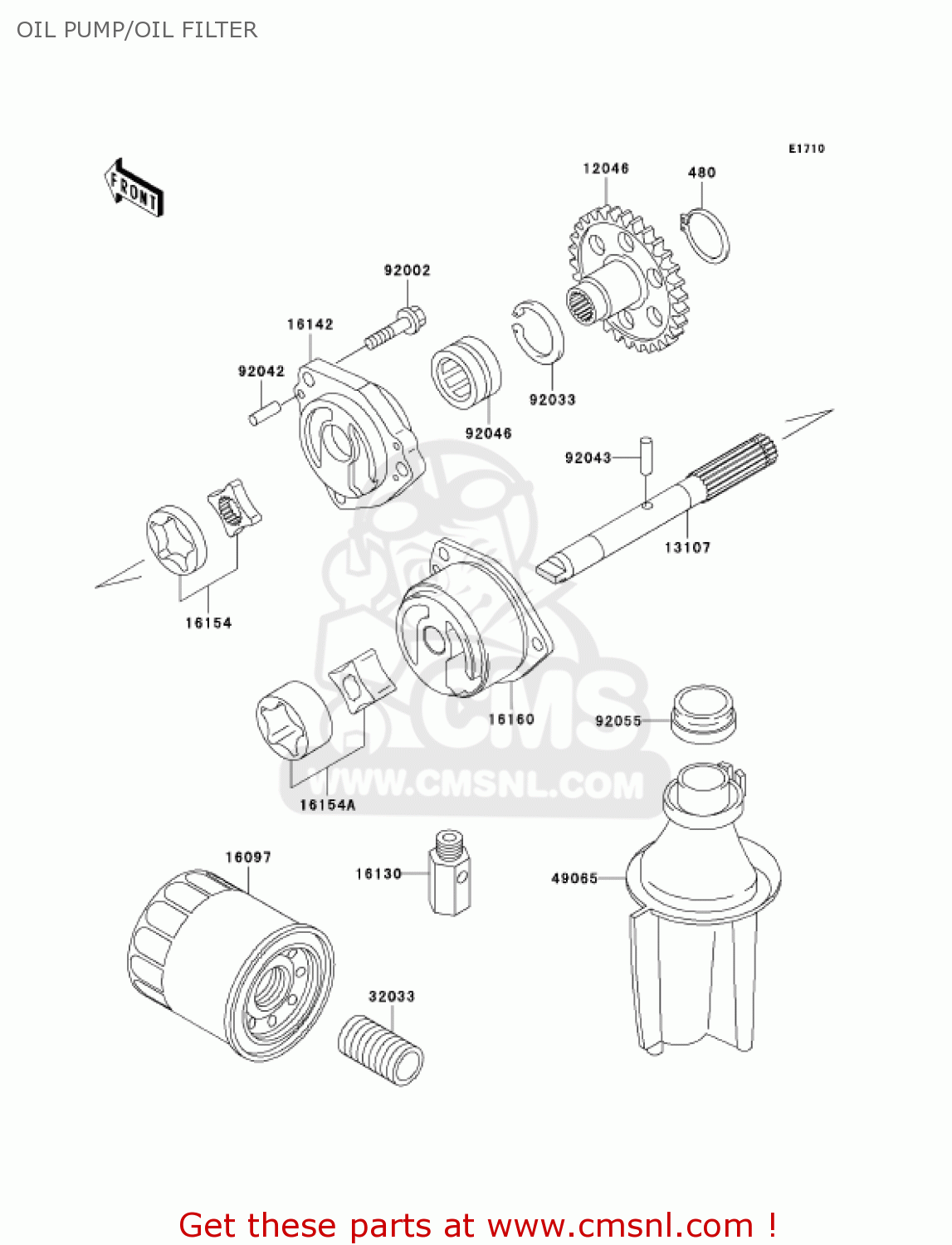 OIL PUMP/OIL FILTER ZX750P7 NINJA ZX7R 2002 USA CALIFORNIA CANADA