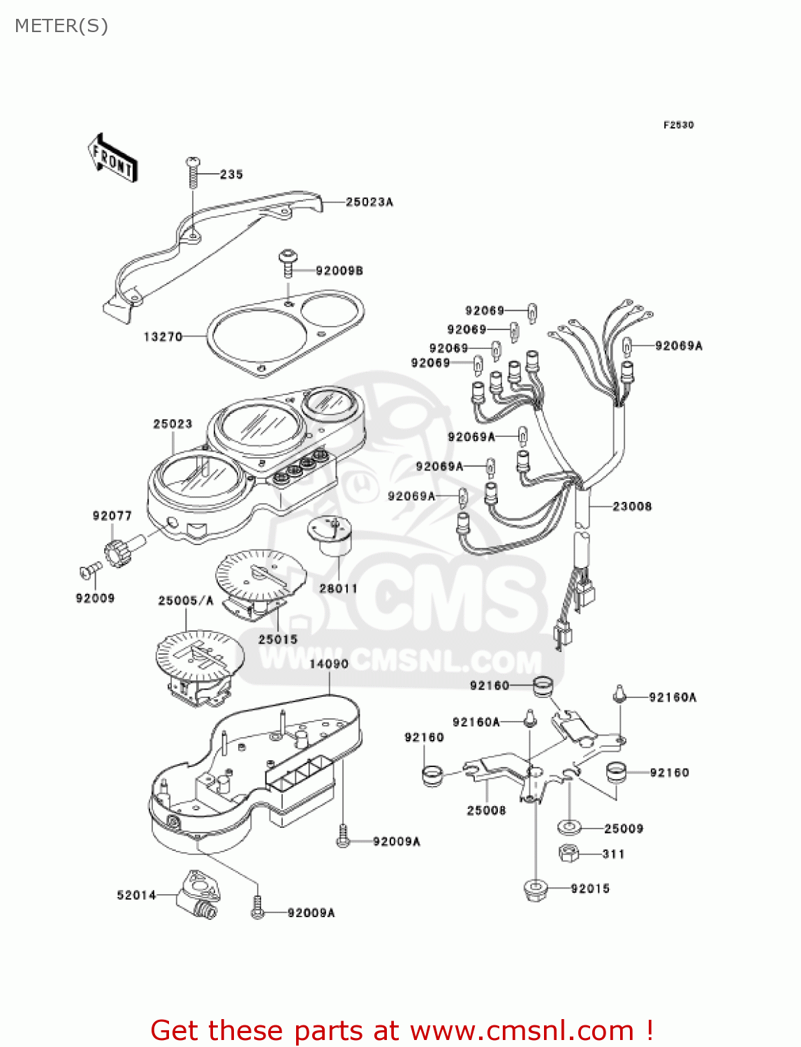 METER(S) ZX750P7 NINJA ZX7R 2002 USA CALIFORNIA CANADA