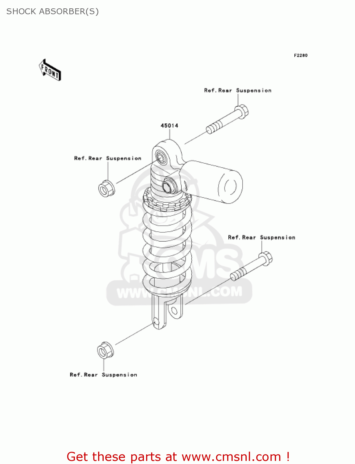 SHOCK ABSORBER(S) ZX750P7 NINJA ZX7R 2002 USA CALIFORNIA CANADA