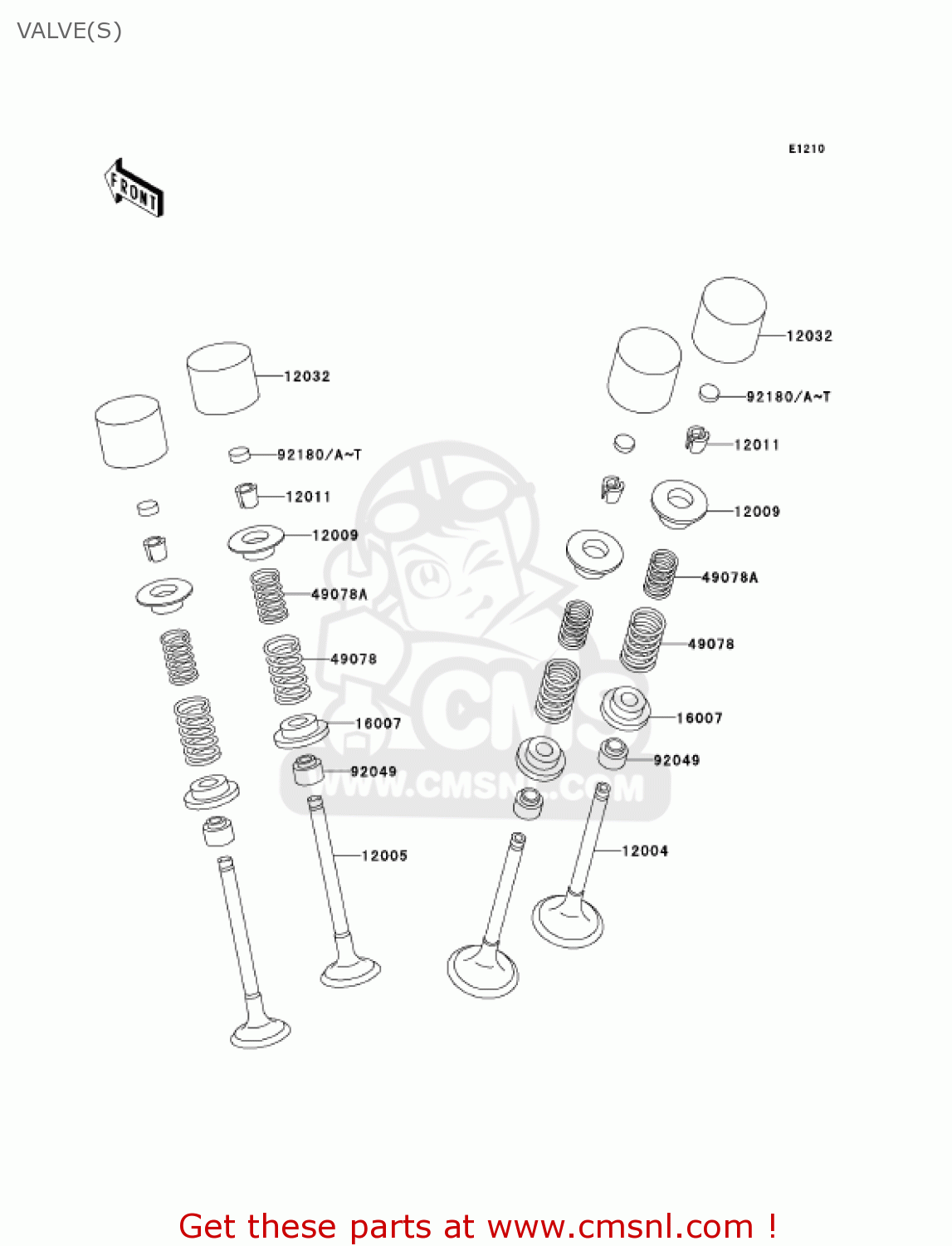 VALVE(S) ZX750P7 NINJA ZX7R 2002 USA CALIFORNIA CANADA