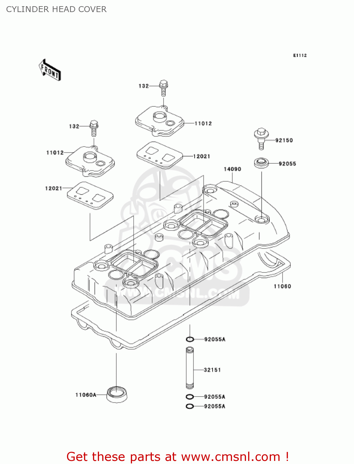 CYLINDER HEAD COVER ZX750P7 NINJA ZX7R 2002 USA CALIFORNIA CANADA