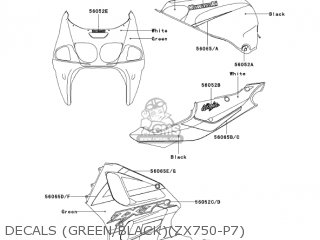 Kawasaki ZX750P8 NINJA ZX7R 2003 USA CALIFORNIA CANADA parts lists