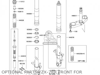 Kawasaki ZX750P8 NINJA ZX7R 2003 USA CALIFORNIA CANADA parts lists