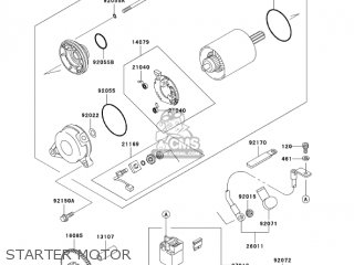 STARTER MOTOR - ZX750P8 NINJA ZX7R 2003 USA CALIFORNIA CANADA