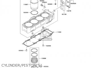 CYLINDER/PISTON(S) - ZX750P8 NINJA ZX7R 2003 USA CALIFORNIA CANADA