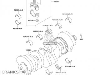 CRANKSHAFT - ZX750P8 NINJA ZX7R 2003 USA CALIFORNIA CANADA