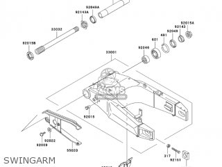 SWINGARM - ZX750P8 NINJA ZX7R 2003 USA CALIFORNIA CANADA