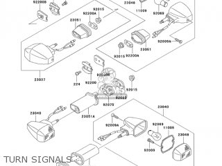 TURN SIGNALS - ZX750P8 NINJA ZX7R 2003 USA CALIFORNIA CANADA