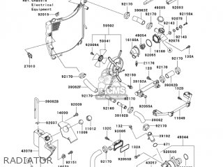 RADIATOR - ZX750P8 NINJA ZX7R 2003 USA CALIFORNIA CANADA