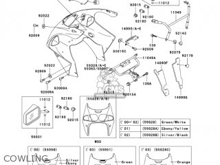 COWLING - ZX750P8 NINJA ZX7R 2003 USA CALIFORNIA CANADA