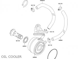 OIL COOLER - ZX750P8 NINJA ZX7R 2003 USA CALIFORNIA CANADA