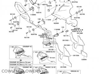 COWLING LOWERS - ZX750P8 NINJA ZX7R 2003 USA CALIFORNIA CANADA