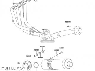 MUFFLER(S) - ZX750P8 NINJA ZX7R 2003 USA CALIFORNIA CANADA