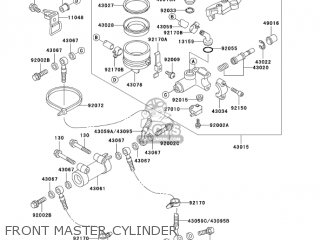 FRONT MASTER CYLINDER - ZX750P8 NINJA ZX7R 2003 USA CALIFORNIA CANADA