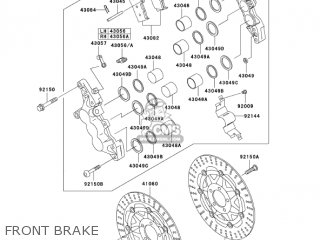 FRONT BRAKE - ZX750P8 NINJA ZX7R 2003 USA CALIFORNIA CANADA