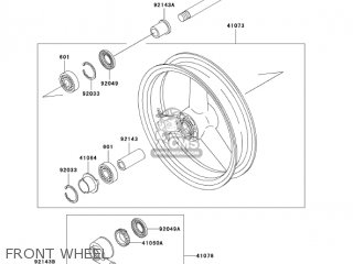 FRONT WHEEL - ZX750P8 NINJA ZX7R 2003 USA CALIFORNIA CANADA