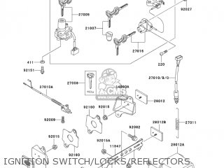 IGNITION SWITCH/LOCKS/REFLECTORS - ZX750P8 NINJA ZX7R 2003 USA CALIFORNIA CANADA