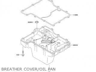 BREATHER COVER/OIL PAN - ZX750P8 NINJA ZX7R 2003 USA CALIFORNIA CANADA