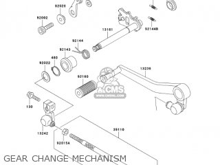 GEAR CHANGE MECHANISM - ZX750P8 NINJA ZX7R 2003 USA CALIFORNIA CANADA