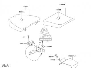 SEAT - ZX750P8 NINJA ZX7R 2003 USA CALIFORNIA CANADA
