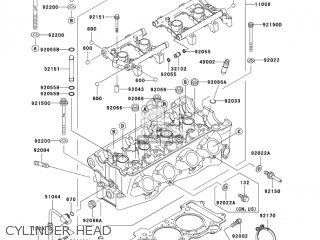 CYLINDER HEAD - ZX750P8 NINJA ZX7R 2003 USA CALIFORNIA CANADA