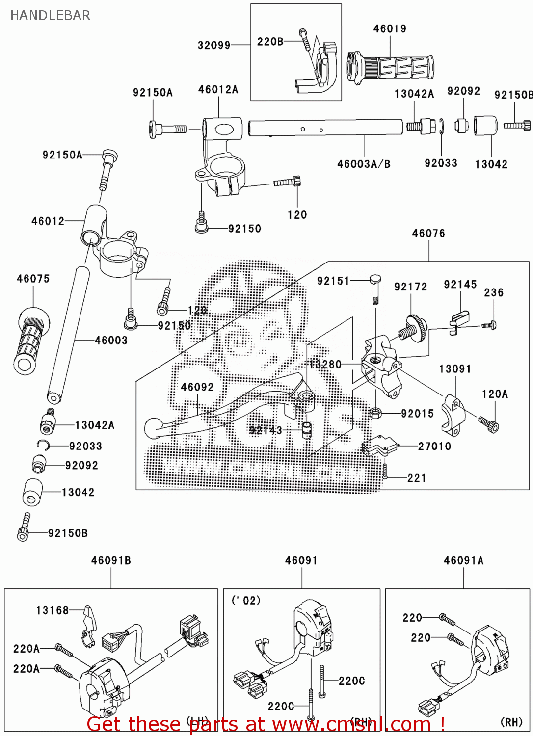 Kit De Réparation Compatible Avec Kawasaki Ninja ZX-9R (ZX900F) 2002-2003 – Marque Tourmax, Neuf Avec étiquettes