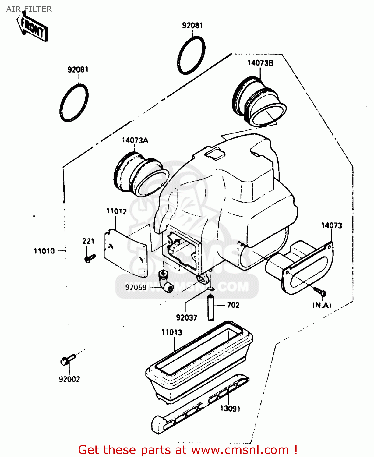 AIR FILTER ZX900A1 1984 EUROPE UK FR GR IT NR SD