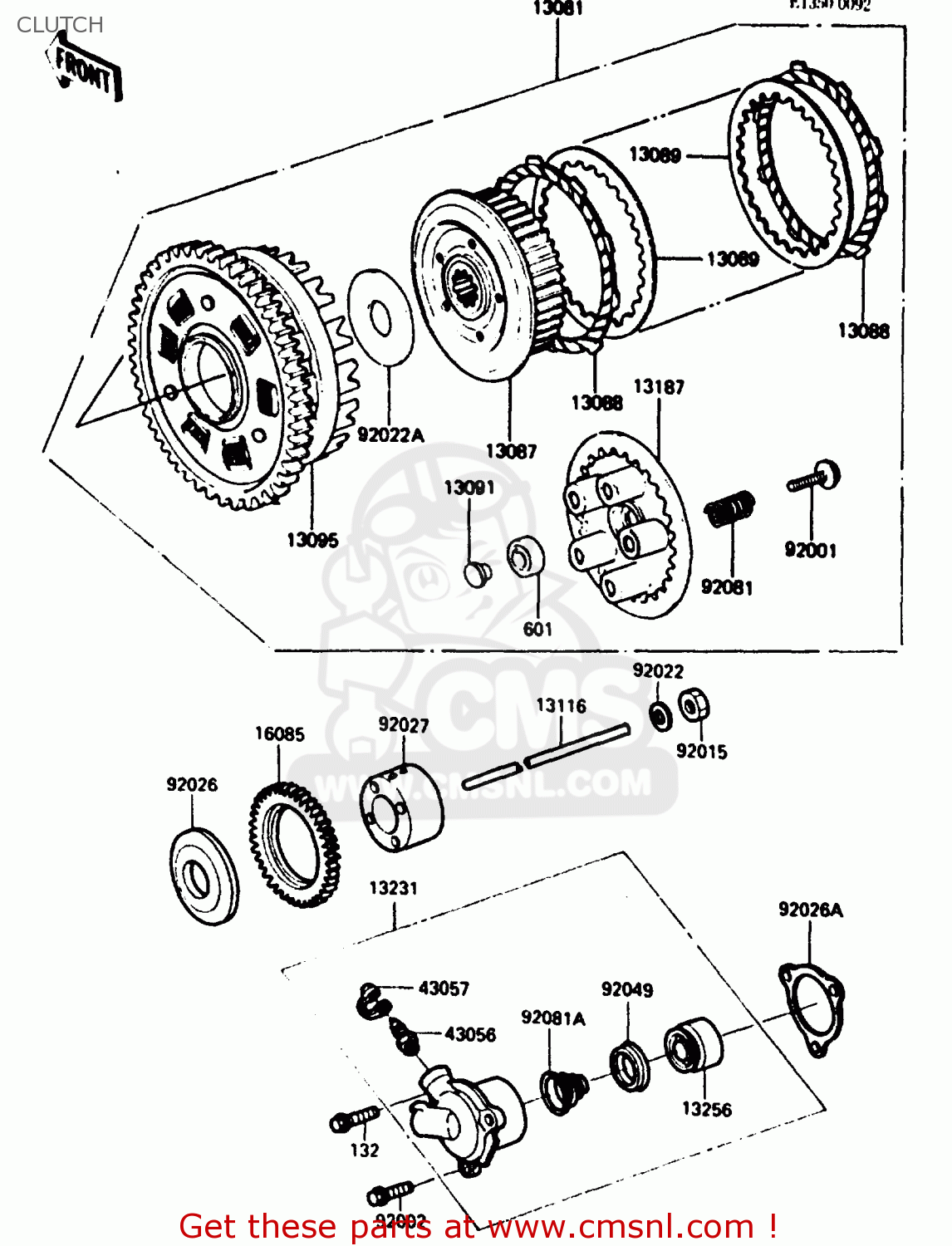 CLUTCH ZX900A1 1984 EUROPE UK FR GR IT NR SD