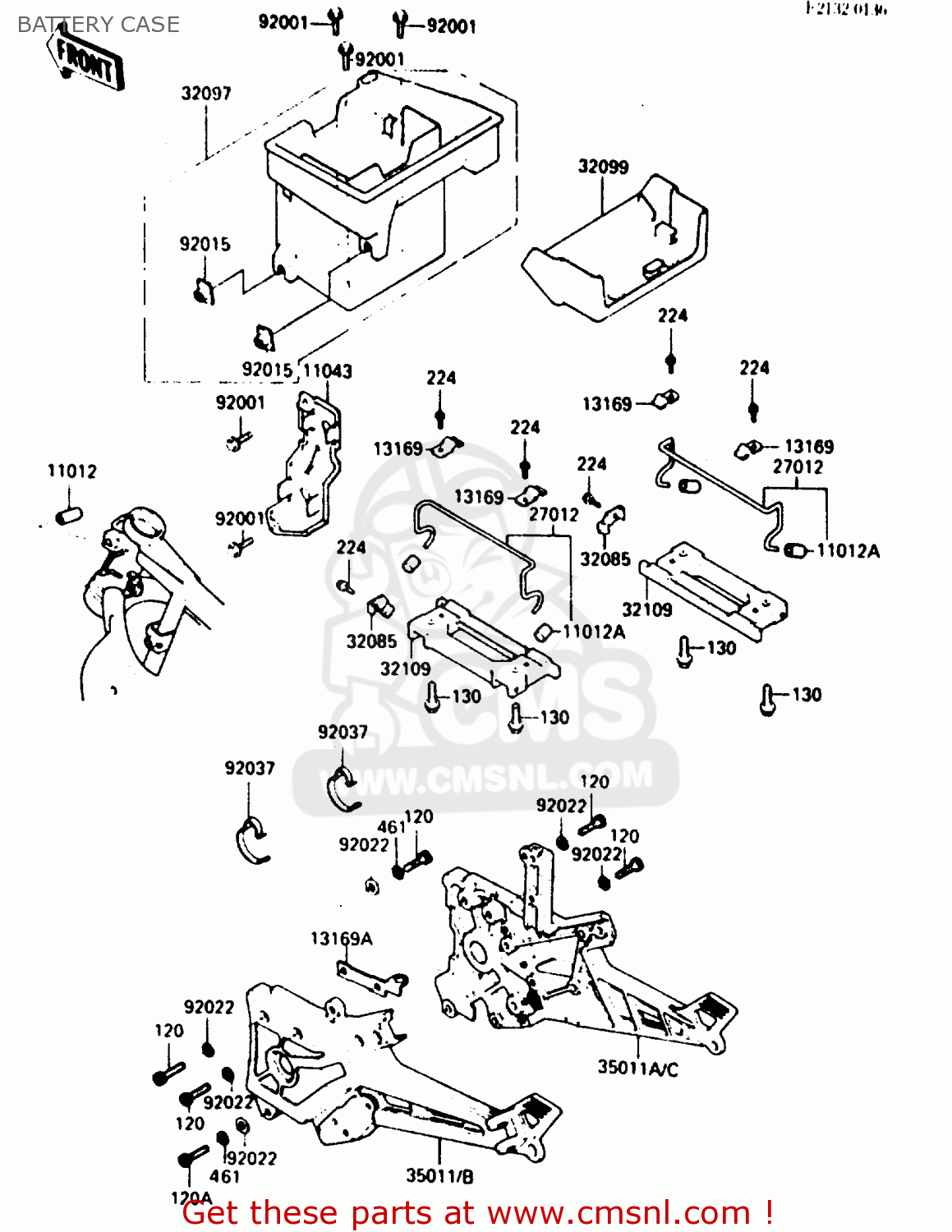 BATTERY CASE ZX900A1 1984 EUROPE UK FR GR IT NR SD