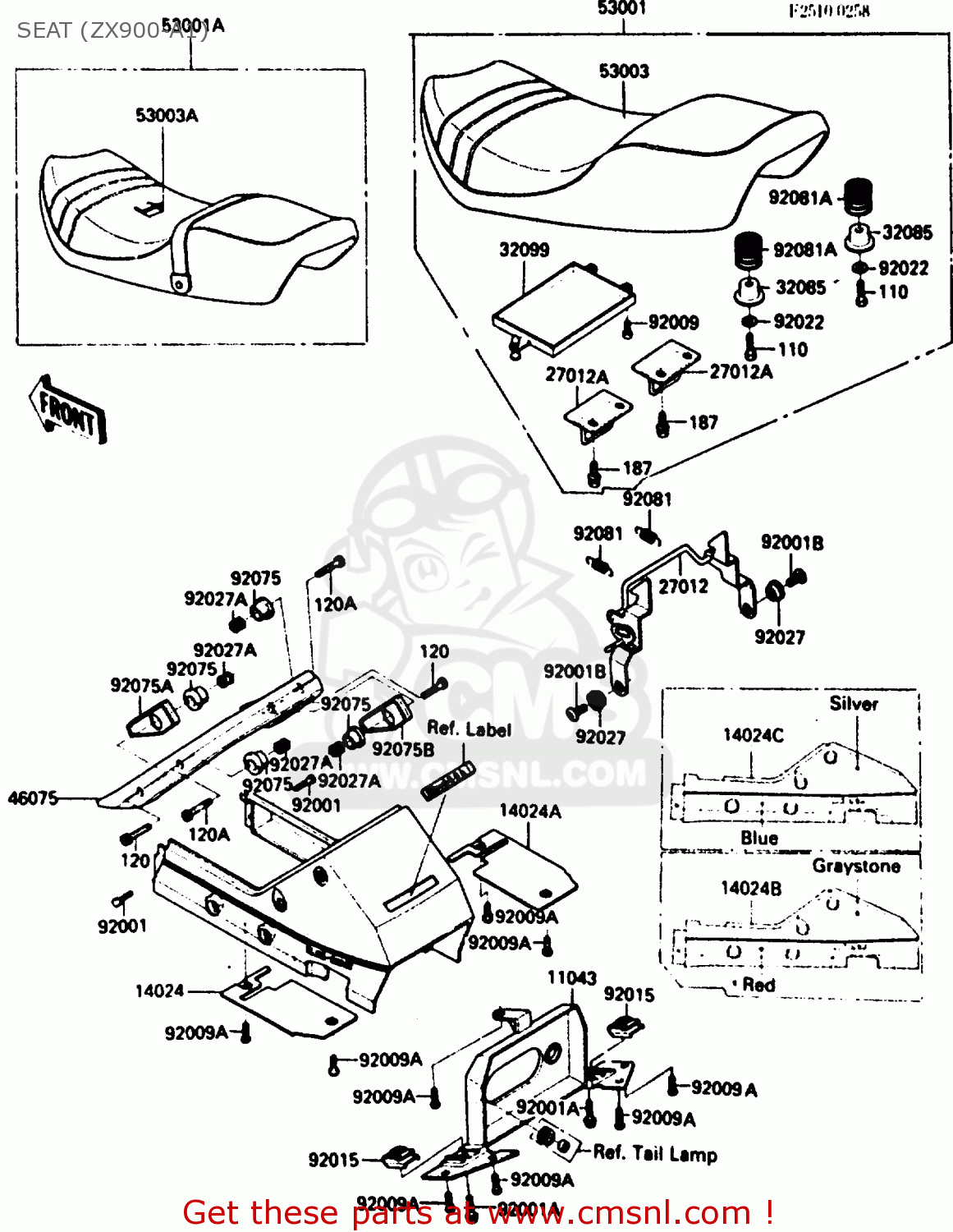 SEAT (ZX900-A1) ZX900A1 1984 EUROPE UK FR GR IT NR SD