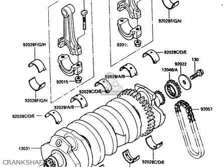 CRANKSHAFT - ZX900A1 1984 EUROPE UK FR GR IT NR SD