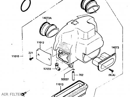 AIR FILTER - ZX900A1 1984 EUROPE UK FR GR IT NR SD