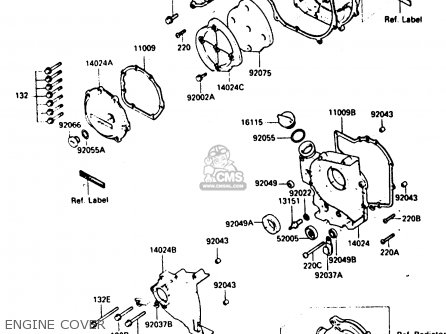 ENGINE COVER - ZX900A1 1984 EUROPE UK FR GR IT NR SD