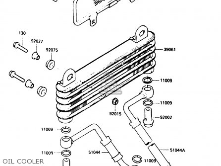 OIL COOLER - ZX900A1 1984 EUROPE UK FR GR IT NR SD