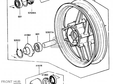 FRONT HUB - ZX900A1 1984 EUROPE UK FR GR IT NR SD