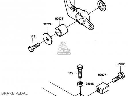 BRAKE PEDAL - ZX900A1 1984 EUROPE UK FR GR IT NR SD