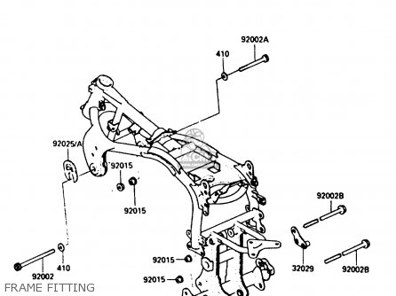 FRAME FITTING - ZX900A1 1984 EUROPE UK FR GR IT NR SD