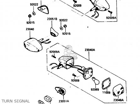 TURN SIGNAL - ZX900A1 1984 EUROPE UK FR GR IT NR SD