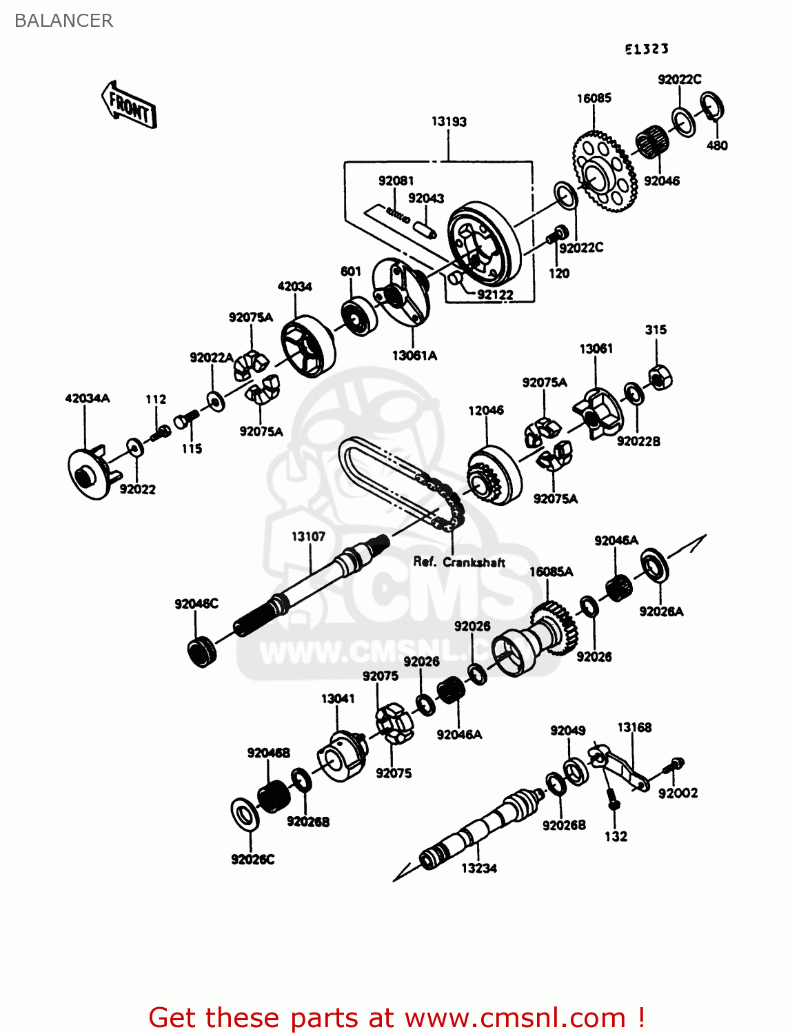 Kawasaki ZX900A10 GPZ900R 1993 NETHERLANDS FG BALANCER - buy original ...