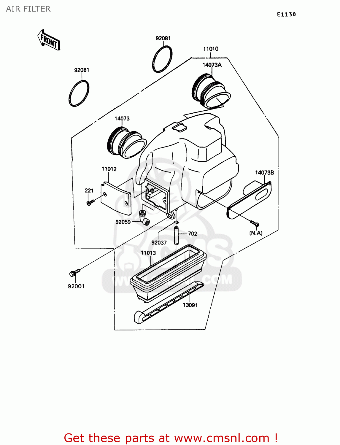 AIR FILTER ZX900A10 GPZ900R 1993 NETHERLANDS FG