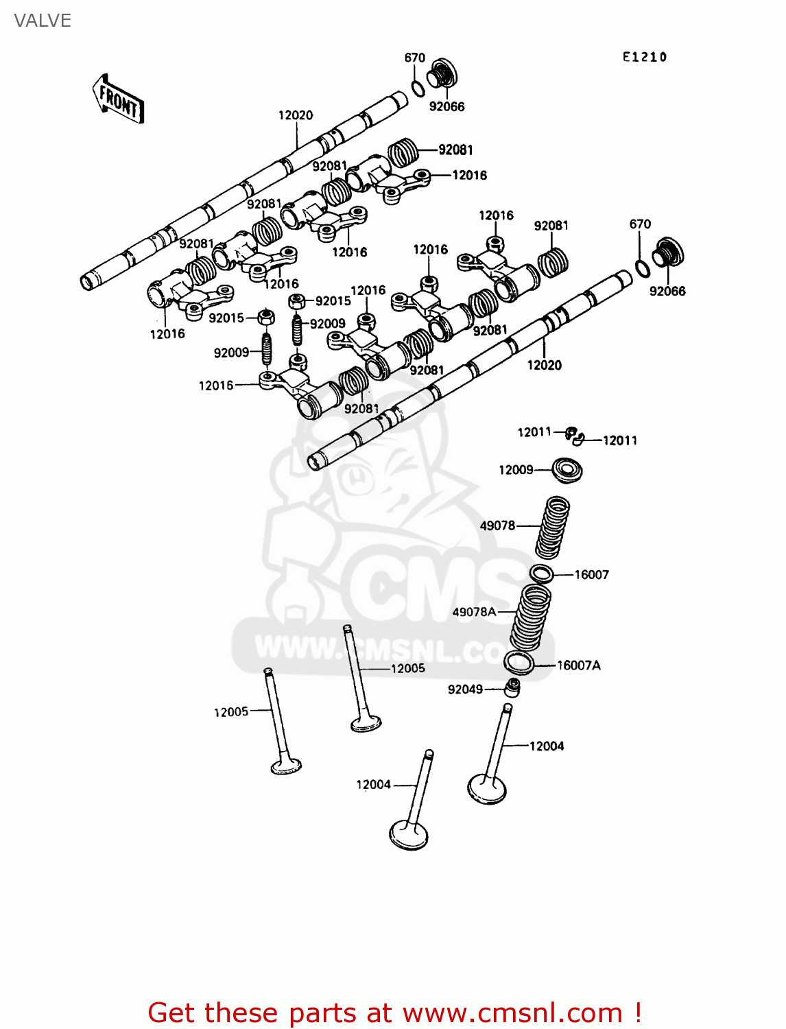 VALVE ZX900A10 GPZ900R 1993 NETHERLANDS FG