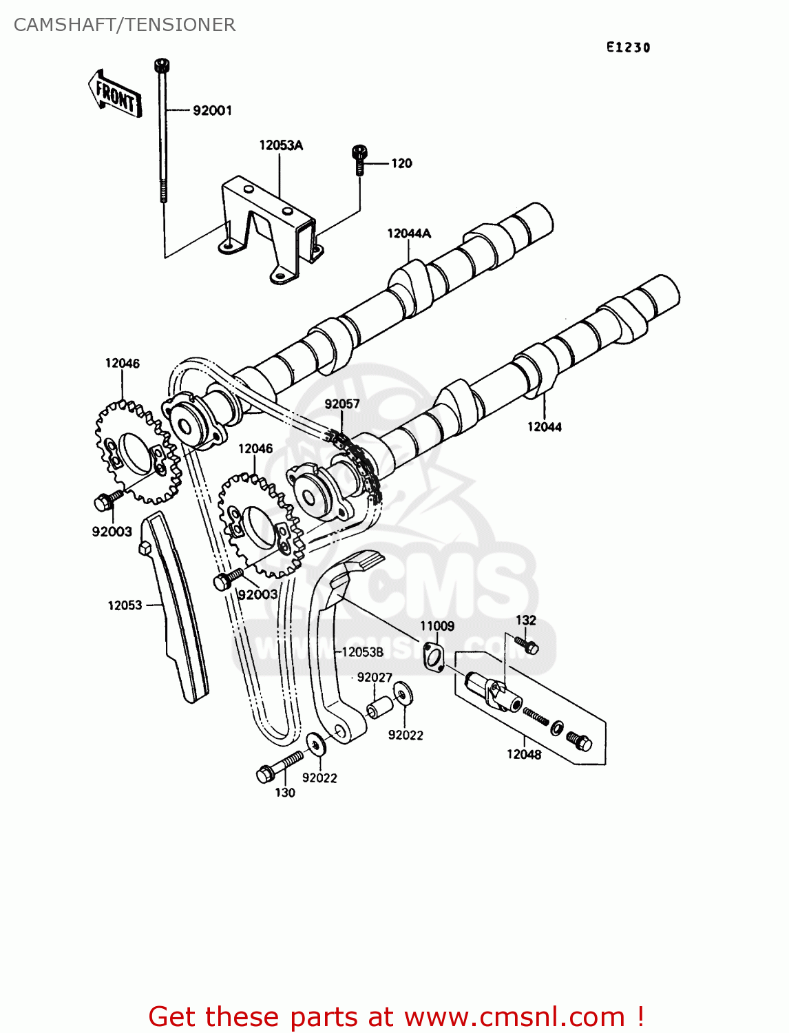 CAMSHAFT/TENSIONER ZX900A10 GPZ900R 1993 NETHERLANDS FG