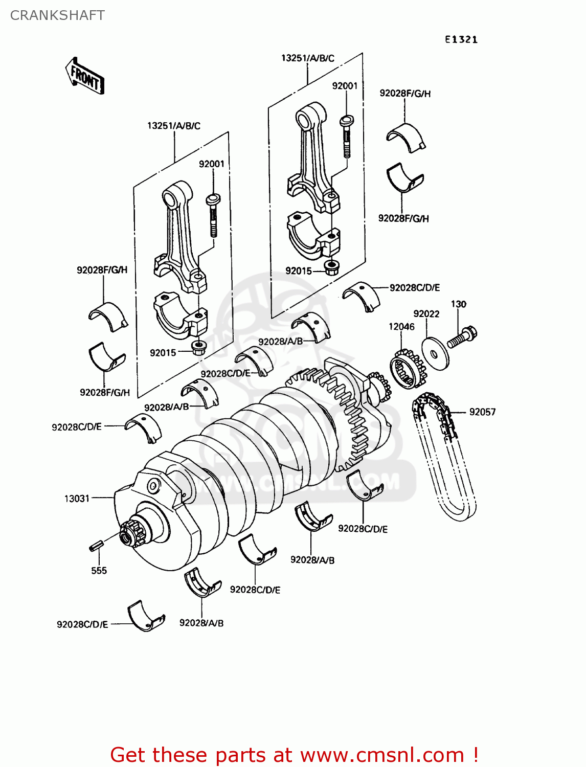 CRANKSHAFT ZX900A10 GPZ900R 1993 NETHERLANDS FG