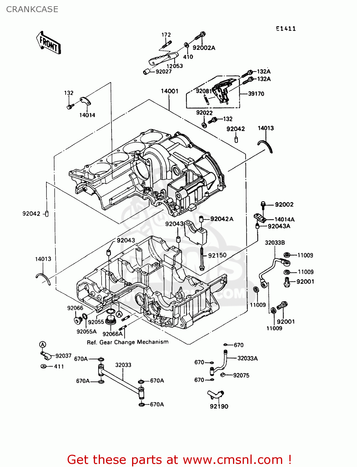 CRANKCASE ZX900A10 GPZ900R 1993 NETHERLANDS FG