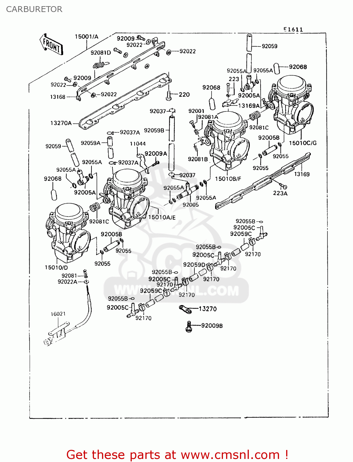 CARBURETOR ZX900A10 GPZ900R 1993 NETHERLANDS FG