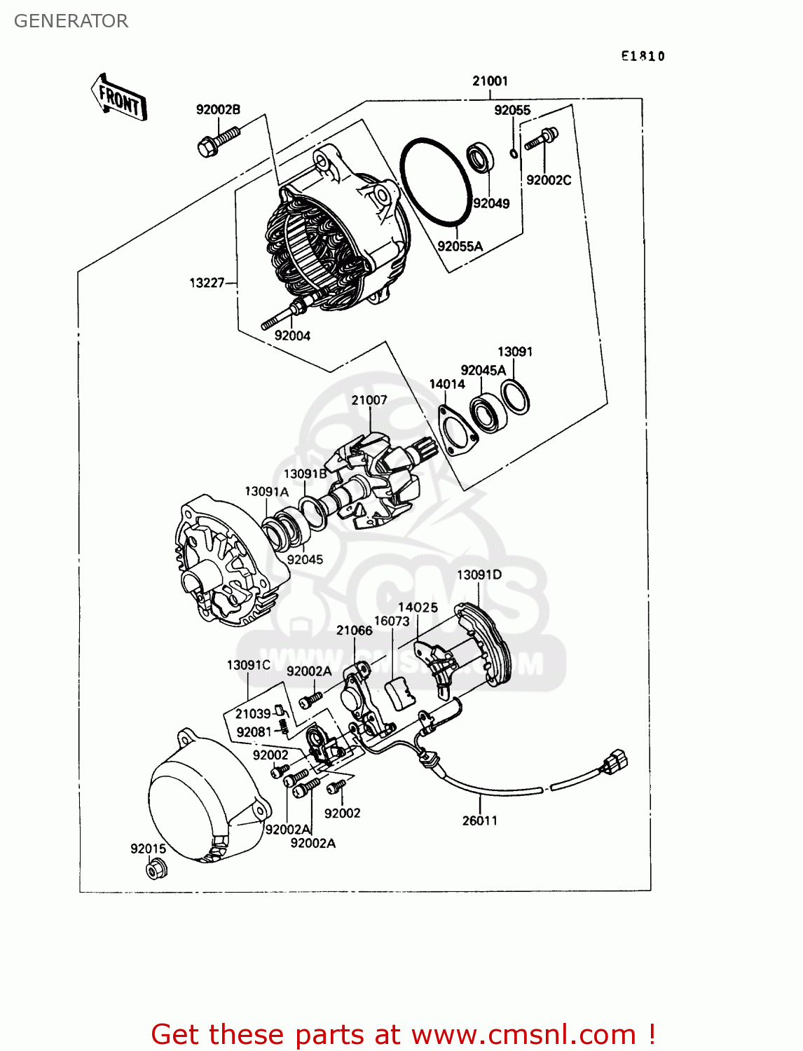 GENERATOR ZX900A10 GPZ900R 1993 NETHERLANDS FG